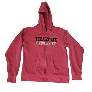 Champion Texas State University Youth Large Full Zip Hoodie Red